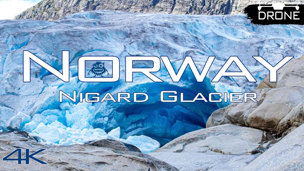 'Video thumbnail for Nigardsbreen Glacier. Flying over Norway, 4K Drone Film'