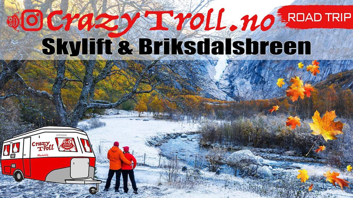 'Video thumbnail for Skylift & Briksdalsbreen, Autumn Road Trip in Norway Vlog'