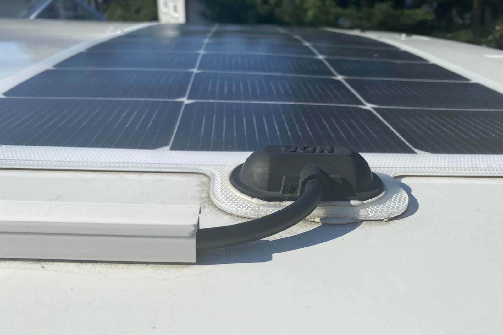 Thin film PV solar panel on the roof
