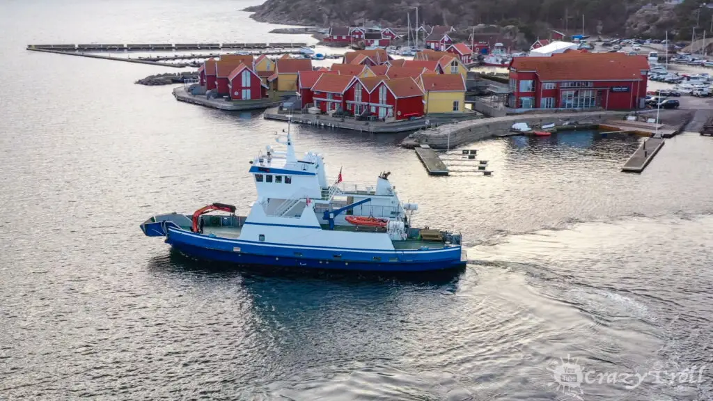 Car ferry between islands in Norway