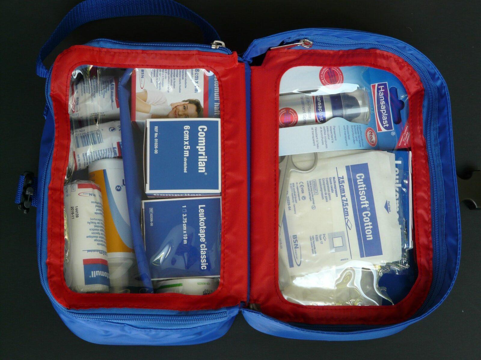 First aid kit for caravan