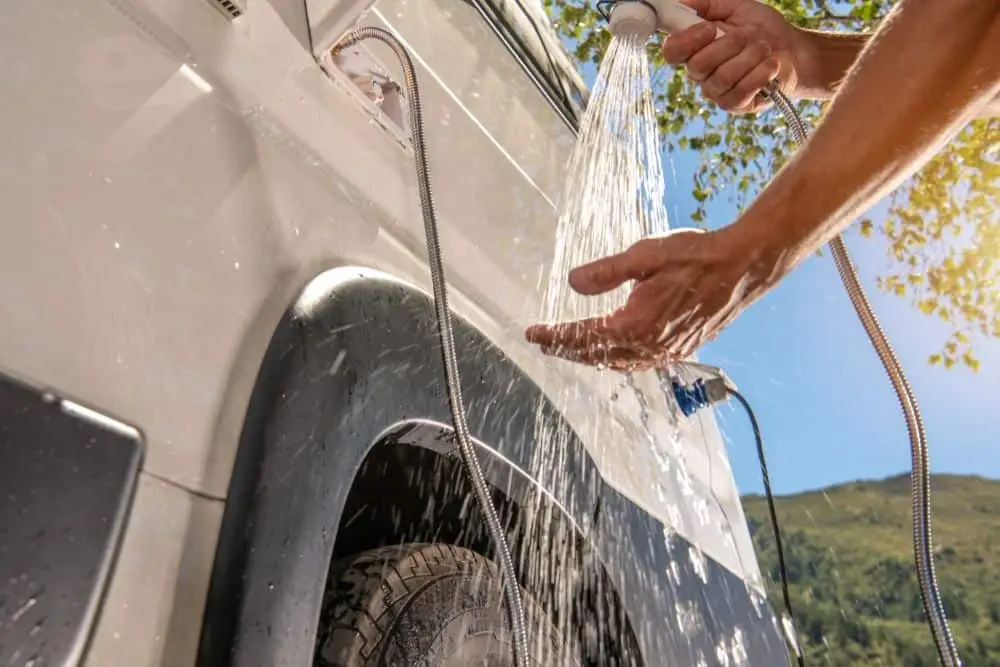 How long can you shower in an RV