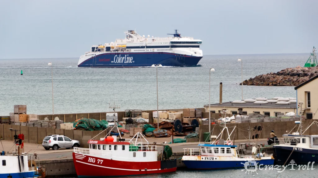 Color Line ferry arriving to Hirtshals