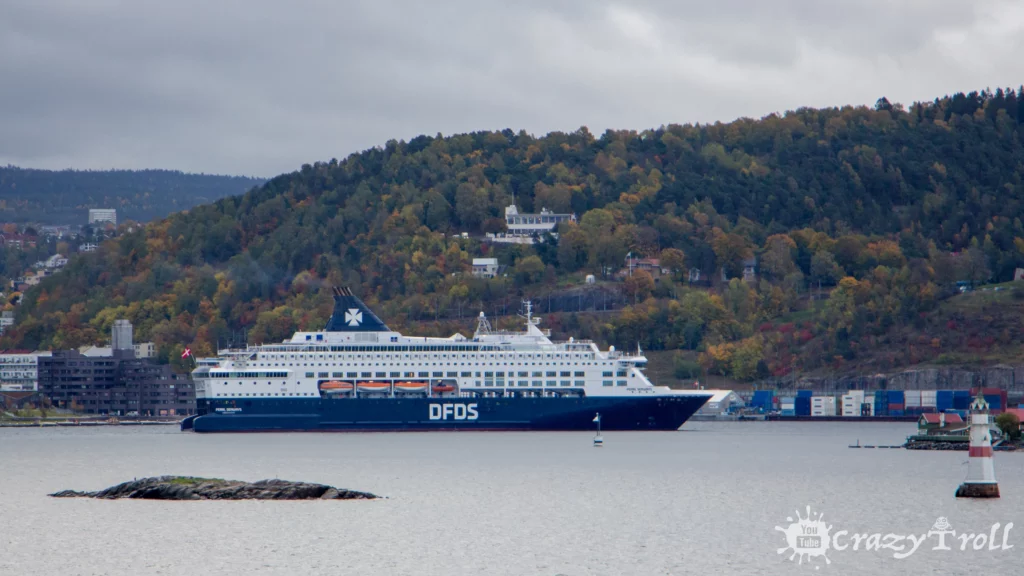 DFDS ferry on route from Oslo to Copenhagen