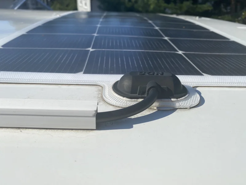 Thin film PV solar panel on the roof