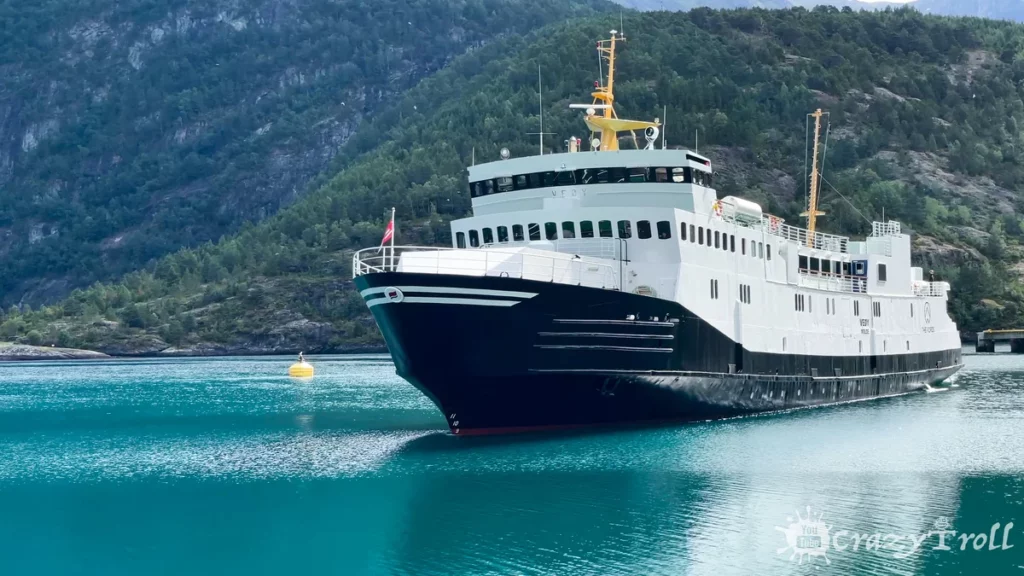 Geiranger-Hellesylt ferry arriving to Hellesylt