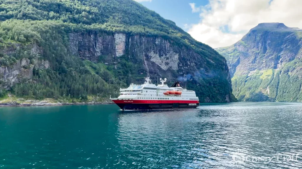 Geirangerfjord Cruises on Hurtigruten cruiseship