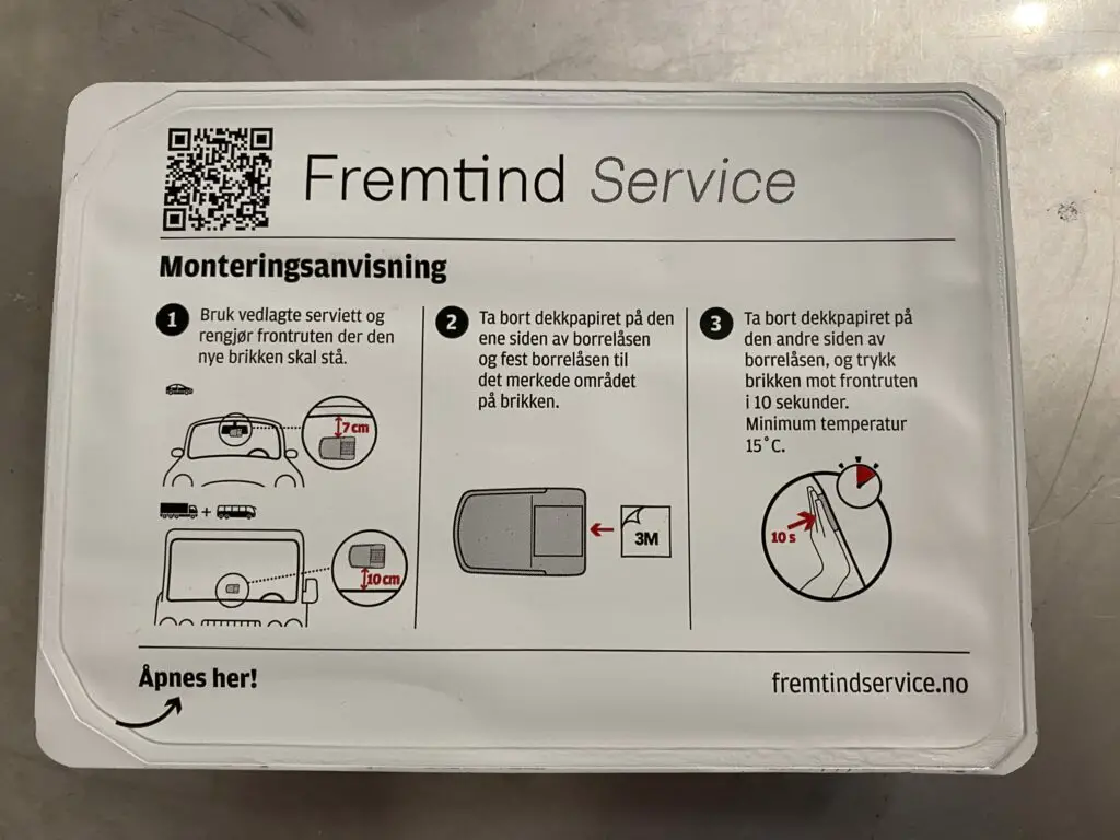 Instruction for placing Autopass tag