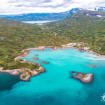 Bygdin Lake with glacial water